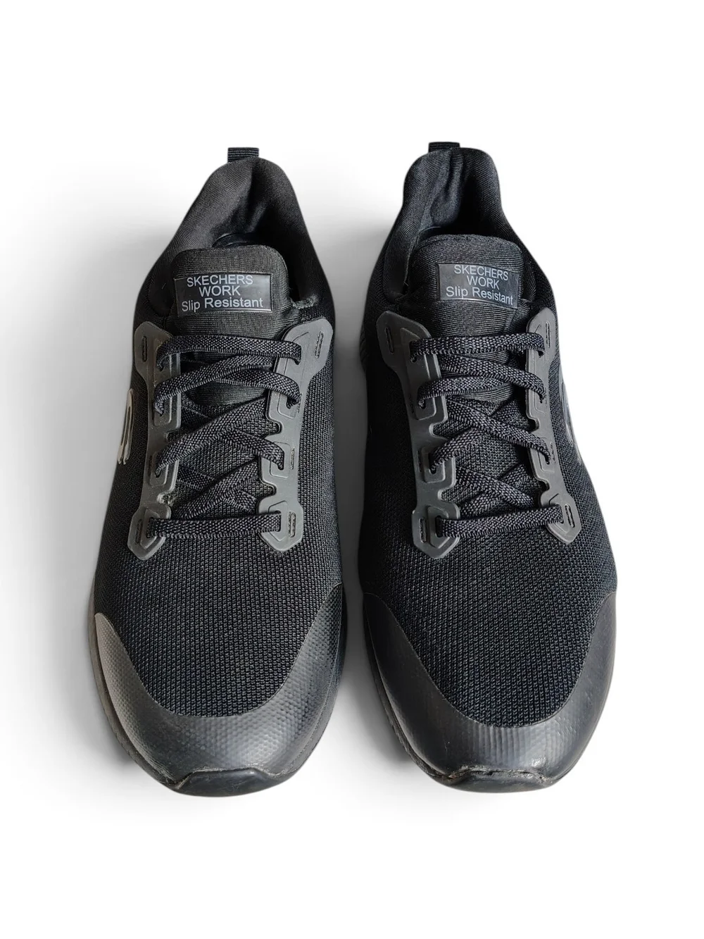 Skechers Work Slip Resistant Relaxed Fit Squad Sneakers Black Women's 9.5